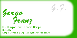gergo franz business card